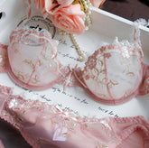 Dünnes Komfort-Bralette-Set aus Spitze mit Bügeln in Übergröße