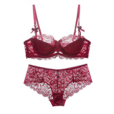 Spitzenunterwäsche, dünner Push-Up-BH, verstellbares Bralette-Set