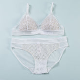 Mesh Cutout Lace Lingerie Set