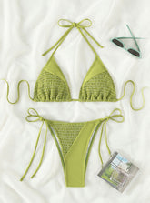 Halter Strap Split Swimsuit