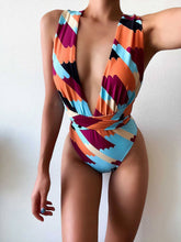 Geometric One-piece Printed Bikini