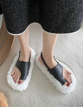 Damen Winter Lammwolle Plüsch Römersandalen - Flip-Flops