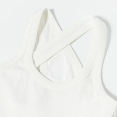 Elegante vestido sin mangas con tirantes cruzados para primavera y verano