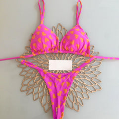 personalized love print bikini