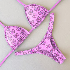 Bikini de tirantes con cuadros rombos