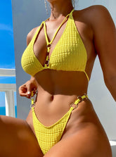 Yellow Two Piece Swimsuit Bikini
