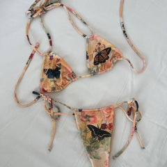 butterfly resort style suspender bikini