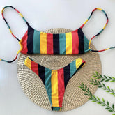 mehrfarbiger Sling-Bikini