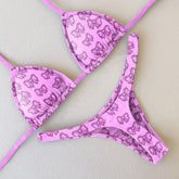 Bikini de tirantes con cuadros rombos