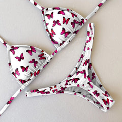 Butterfly Print Two-piece Sling Bikini