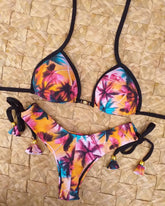 Bikini con tirantes de coco estilo resort