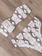 White Snakeskin Bikini Swimwear Women Brazilian Bikini Set Push Up