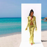 MAXI SKIRT and LONG SLEEVE BLOUSE SET