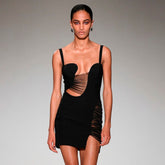ESYVE HOLLOW OUT STRAPS MINI DRESS