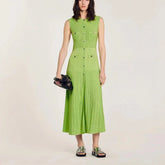 Elegant Sleeveless Knit Long Dress - Summer 2024