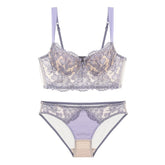 Embroidered Flower Lace Lingerie Set