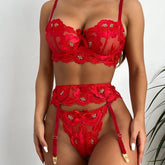 Embroider Lace Lingerie Set