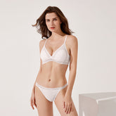 Bralette-Set mit gerafften Triangel-Cups