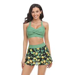 Swimsuit Mesh Skirt Two Piece Swimsuit