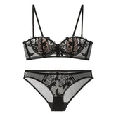 Floral Lace Underwire Lingerie Set