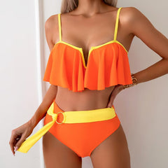 Two-Piece Swimsuit With Frit And Nylon