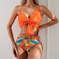Big Bow Tie Two-Piece Swimsuit From Huludao