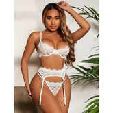 Durchsichtiges Dessous-Set aus Spitze