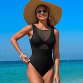 Straps Mesh Backless  One Piece Swimsuit