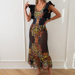 One-piece swimsuit style swimsuit set