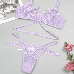 Blumen-Bralette-Set mit Bügel