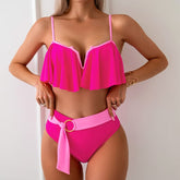 Two-Piece Swimsuit With Frit And Nylon