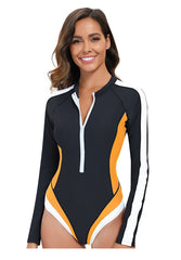 Long-Sleeved Sun Protection One-Piece Swimsuit