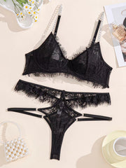 High-End Metal Chain Bralette Set