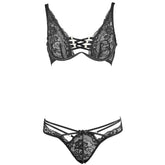 Ultradünnes, durchsichtiges Bralette-Set aus Netzstoff