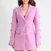 BlazerDRESS with CUT OUT SLEEVES - Pink