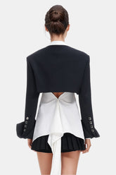 Conjunto de 2 piezas de camisa y bolero - Blanco