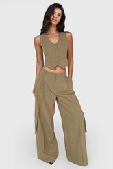 Langer 3-teiliger Anzug - Beige