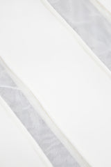 Vestido midi con inserciones de malla - Blanco