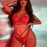 Dessous-Set mit Riemchen und Aussparungen