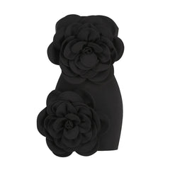 RAMY PATCHWORK decorated with Flower MINI DRESS