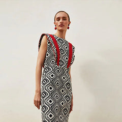 PRINTED FLY SLEEVES MAXI DRESS