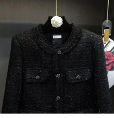 Black Tweed Blazer - Autumn Winter 2024