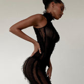 TOMOE SLEEVELESS Mesh MINI DRESS