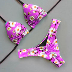 Tide brand retro contrast color bikini set