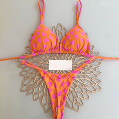 personalized love print bikini