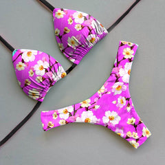 Tide brand retro contrast color bikini set