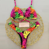 Hawaiian resort-inspired floral one-piece swimsuit