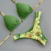 Avocado Print Bikini Set