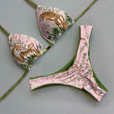 Trend Print Color Contrast Bikini Set