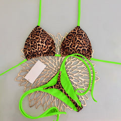 Leopard Print Swimsuit Vacation Style Two-piece Bikini